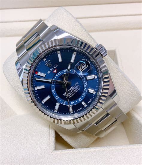 rolex sky dweller blue face price